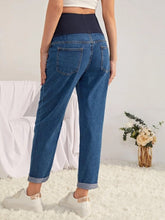 Medium Wash Maternity Mom Jeans