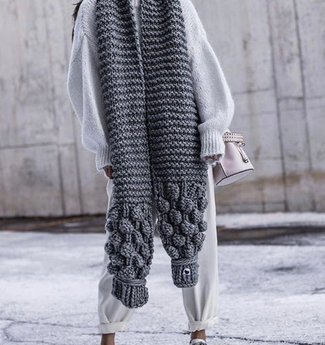 Bobble Knit Oversized Scarf