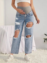 Indiana Cut Out Frayed Maternity Jeans
