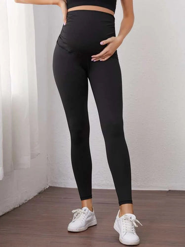 Evelyn Rouged Wide Band Maternity Leggings