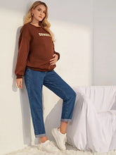 Medium Wash Maternity Mom Jeans