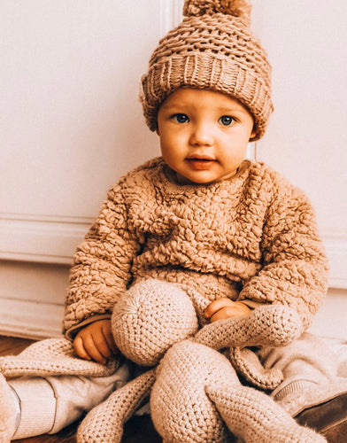 Teddy Bear Baby Jersey - Natural