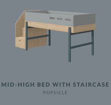 POPSICLE MID-HIGH BED WITH STAIRCASE