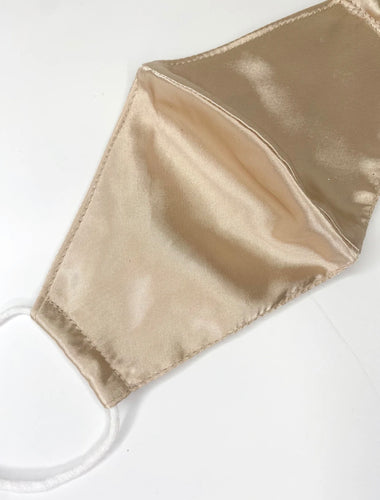 Champagne Satin Ladies Face Mask