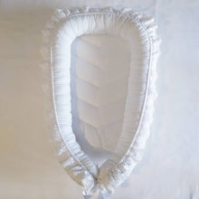 White Sleeping Pod with Lace Trim