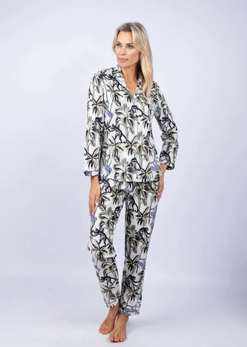 Mauve Monkey Print Sleepwear Set