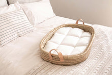 Ko-coon Changing basket Timeless collection - LEATHER handles - with cotton changing mat (45X75cm)