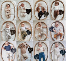 Ko-coon Changing basket Timeless collection - LEATHER handles - with cotton changing mat (45X75cm)