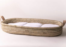 Ko-coon Changing basket Timeless collection - LEATHER handles - with cotton changing mat (45X75cm)