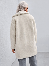 Beige Lapel Collar Teddy Coat