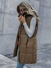 Drawstring Extra Length Puffer Jacket
