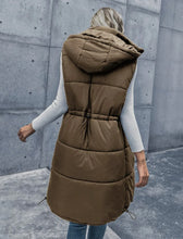Drawstring Extra Length Puffer Jacket