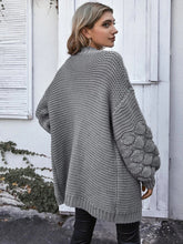 Grey Round Knit Oversized Jersey