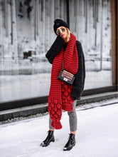Bobble Knit Oversized Scarf