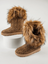 Leopard Faux Fur Ankle Boots