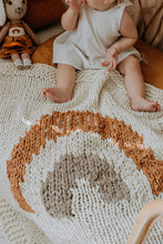 Rainbow Hand Knit Crib Blanket