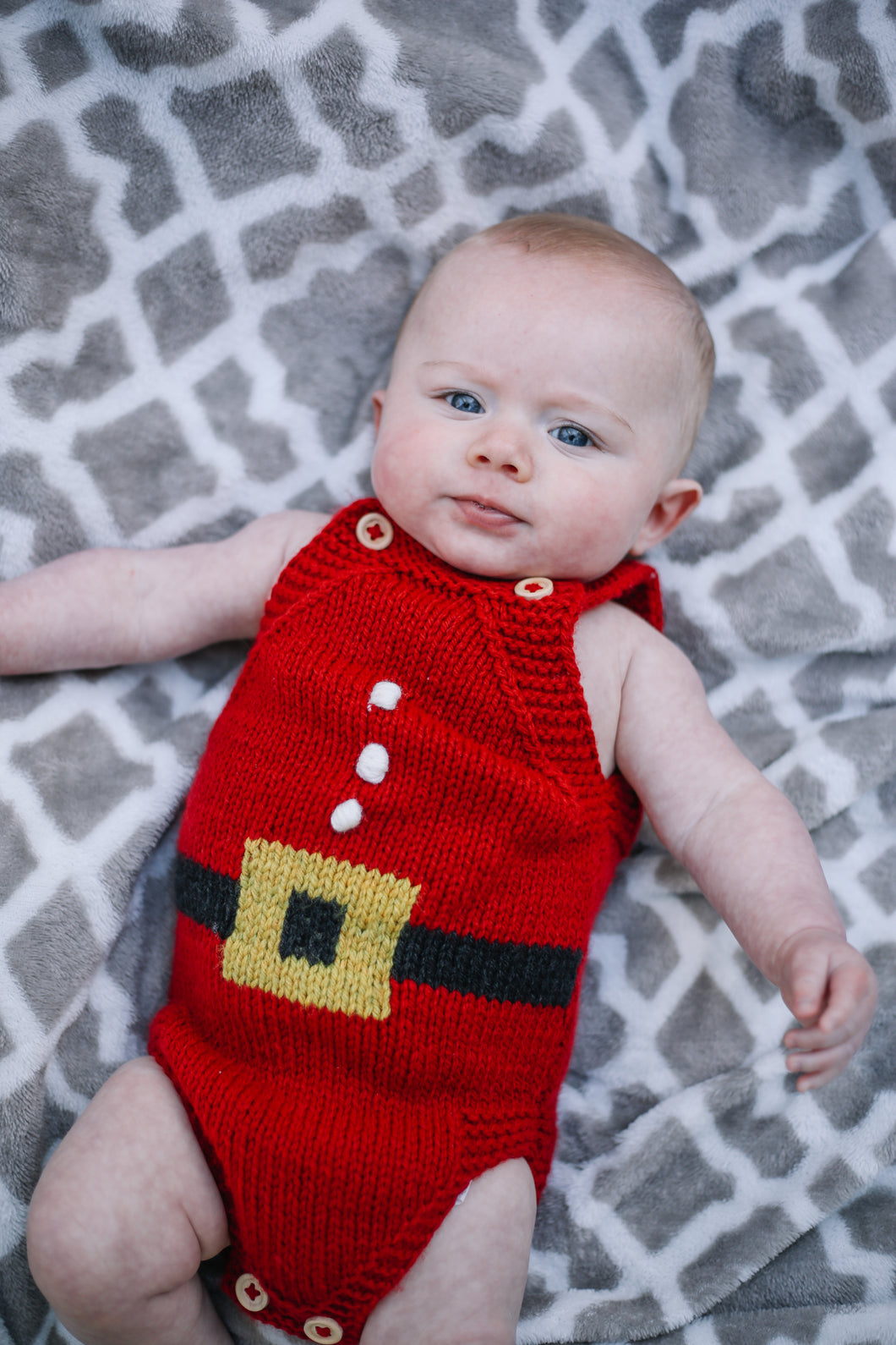 Santa Baby Knit Romper